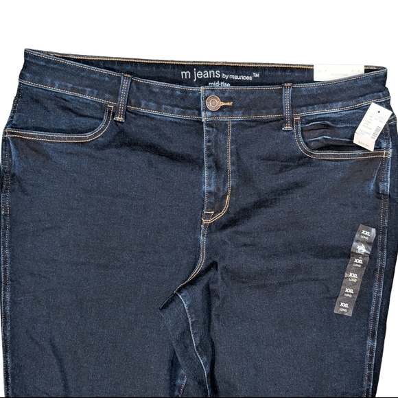 NWT M Jeans by Maurices Vintage Dark Wash Mid Rise Jegging, Size XXL Long - Picture 4 of 10